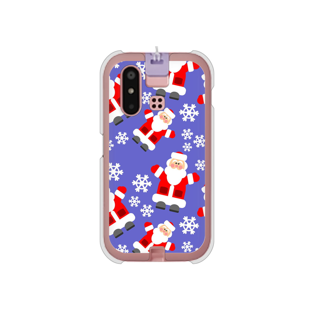 mamorino6 SHF35 au 高画質仕上げ 背面印刷 ハードケース【XA804 Welcomeサンタさん】