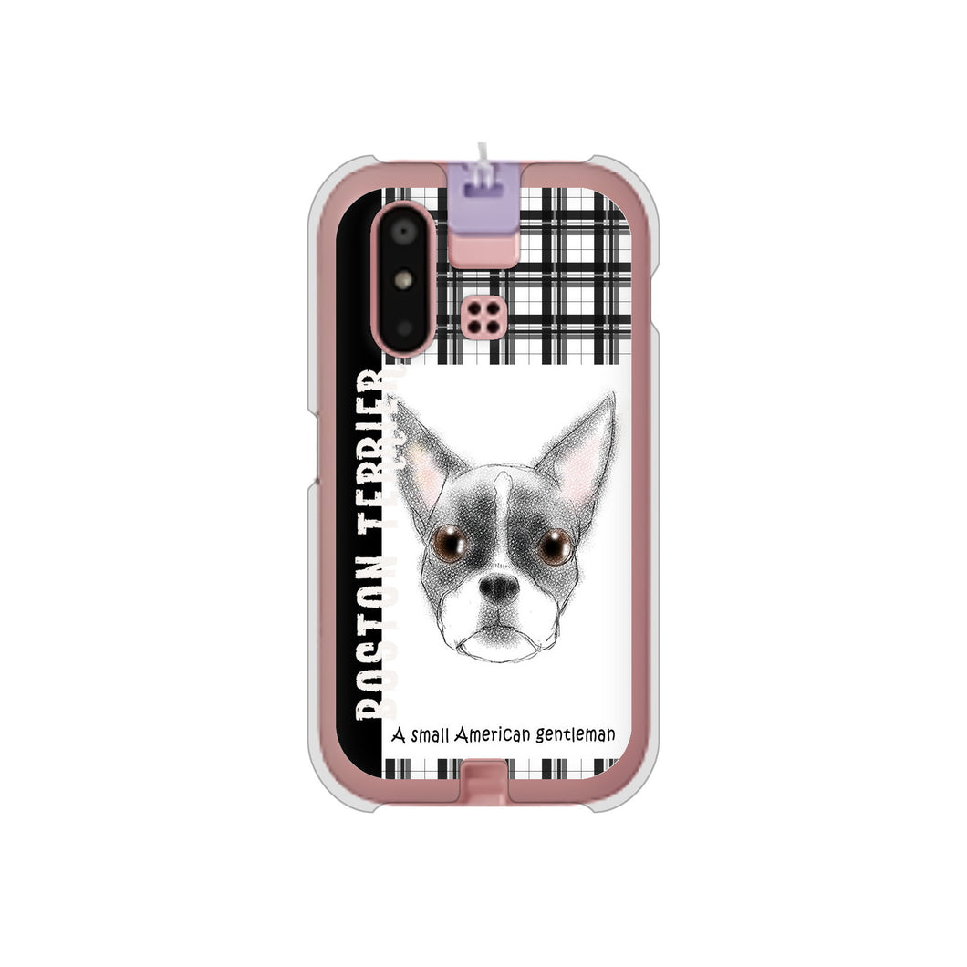 mamorino6 SHF35 au 高画質仕上げ 背面印刷 ハードケース【YD851 ボストンテリア02】