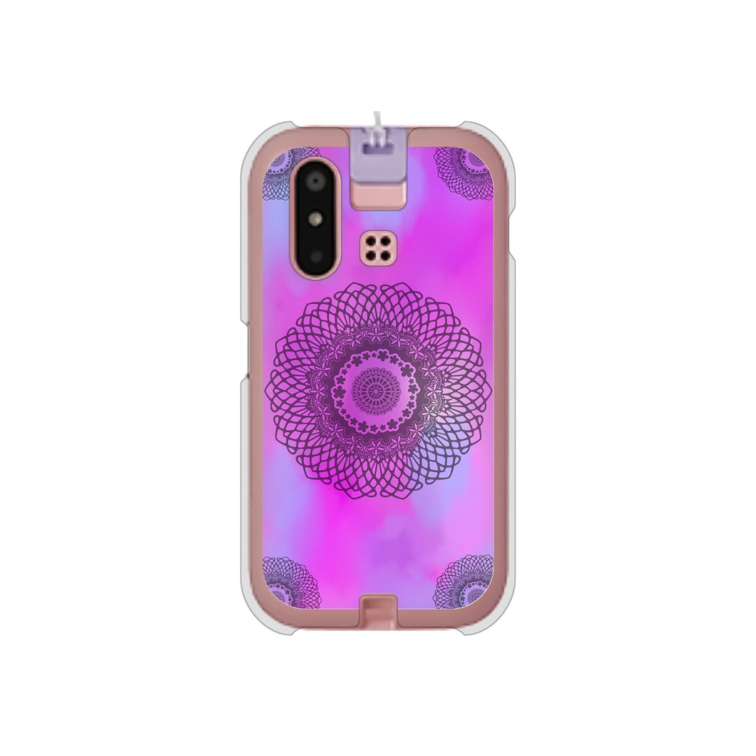 mamorino6 SHF35 au 高画質仕上げ 背面印刷 ハードケース【YJ344 レース】