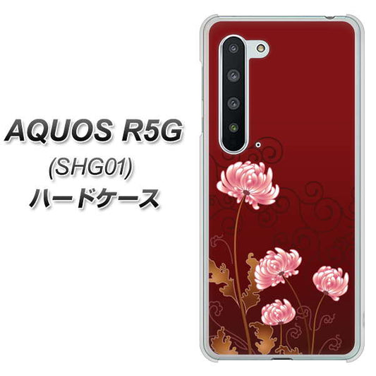 au アクオス R5G SHG01 高画質仕上げ 背面印刷 ハードケース【375 優美な菊】