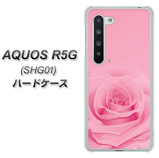 au アクオス R5G SHG01 高画質仕上げ 背面印刷 ハードケース【401 ピンクのバラ】