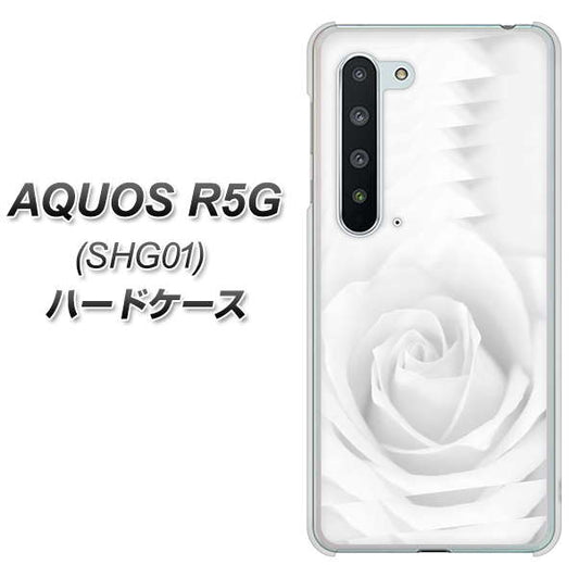 au アクオス R5G SHG01 高画質仕上げ 背面印刷 ハードケース【402 ホワイトＲｏｓｅ】