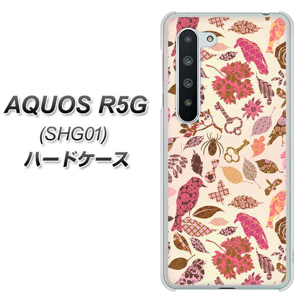 au アクオス R5G SHG01 高画質仕上げ 背面印刷 ハードケース【640 おしゃれな小鳥】