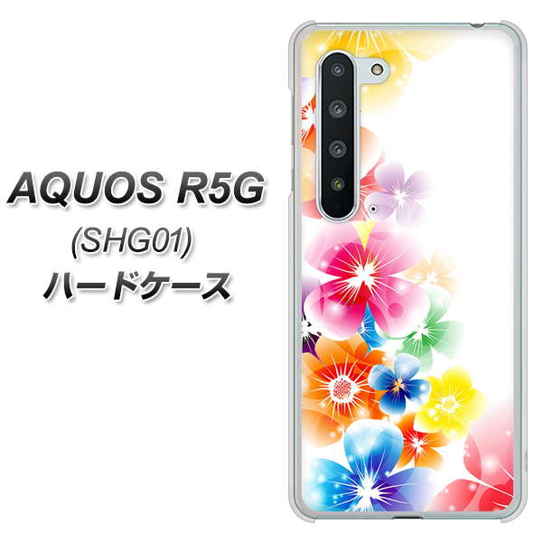 au アクオス R5G SHG01 高画質仕上げ 背面印刷 ハードケース【1209 光と花】