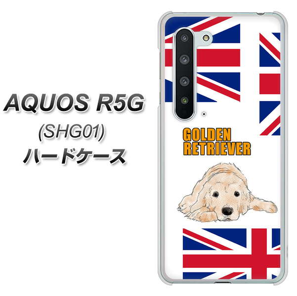 au アクオス R5G SHG01 高画質仕上げ 背面印刷 ハードケース【YD825 ゴールデンレトリバー01】