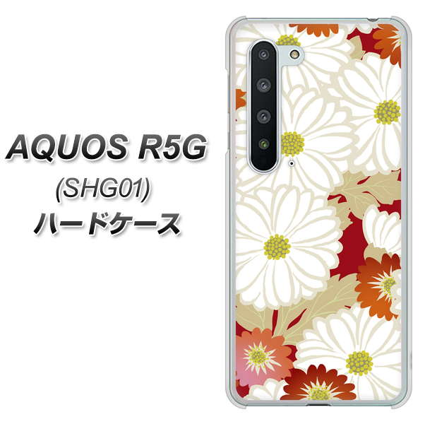 au アクオス R5G SHG01 高画質仕上げ 背面印刷 ハードケース【YJ322 和柄 菊】