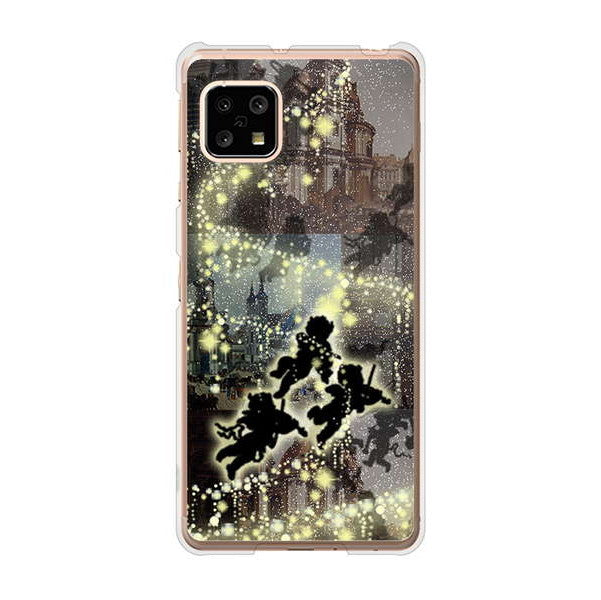 AQUOS sense5G SHG03 au 高画質仕上げ 背面印刷 ハードケース 【253 天使の音楽隊】