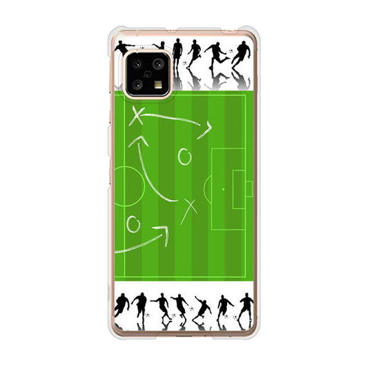 AQUOS sense5G SHG03 au 高画質仕上げ 背面印刷 ハードケース 【304 サッカー戦略ボード】