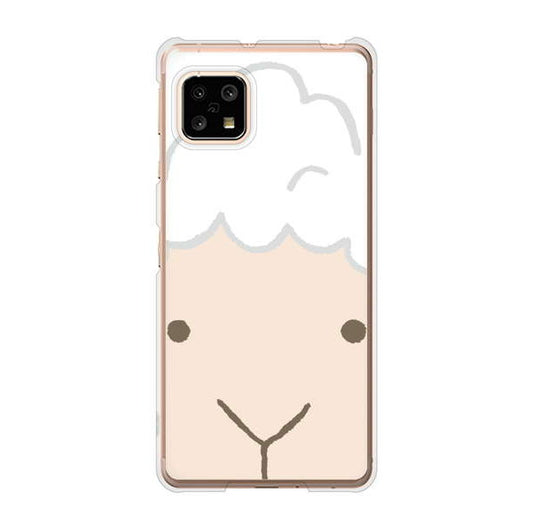 AQUOS sense5G SHG03 au 高画質仕上げ 背面印刷 ハードケース ドアップアニマル