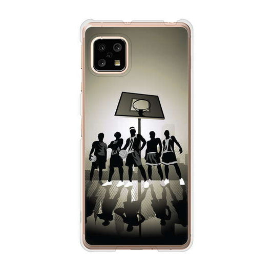 AQUOS sense5G SHG03 au 高画質仕上げ 背面印刷 ハードケース 【389 クールバスケ】