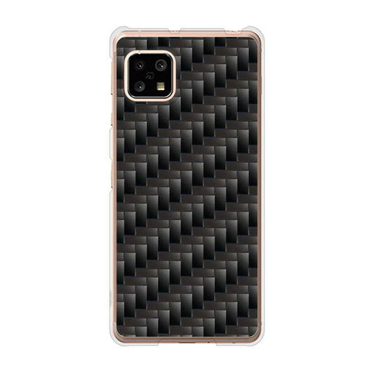 AQUOS sense5G SHG03 au 高画質仕上げ 背面印刷 ハードケース 【461 カーボン】