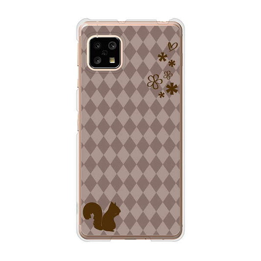 AQUOS sense5G SHG03 au 高画質仕上げ 背面印刷 ハードケース 【515 リス】