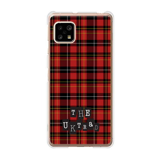 AQUOS sense5G SHG03 au 高画質仕上げ 背面印刷 ハードケース 【547 THEチェック】