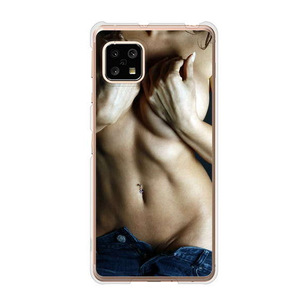 AQUOS sense5G SHG03 au 高画質仕上げ 背面印刷 ハードケース 【602 ボディライン】