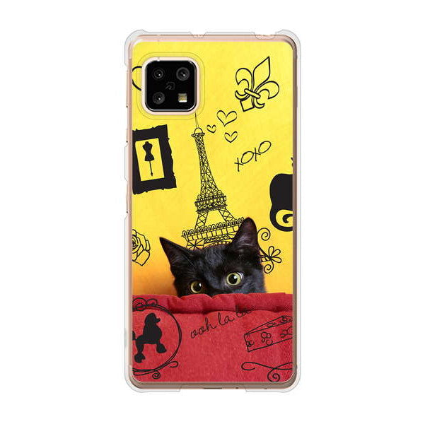 AQUOS sense5G SHG03 au 高画質仕上げ 背面印刷 ハードケース LOVE フランス