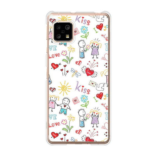 AQUOS sense5G SHG03 au 高画質仕上げ 背面印刷 ハードケース カップル&ファミリー