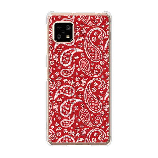 AQUOS sense5G SHG03 au 高画質仕上げ 背面印刷 ハードケース ペイズリー