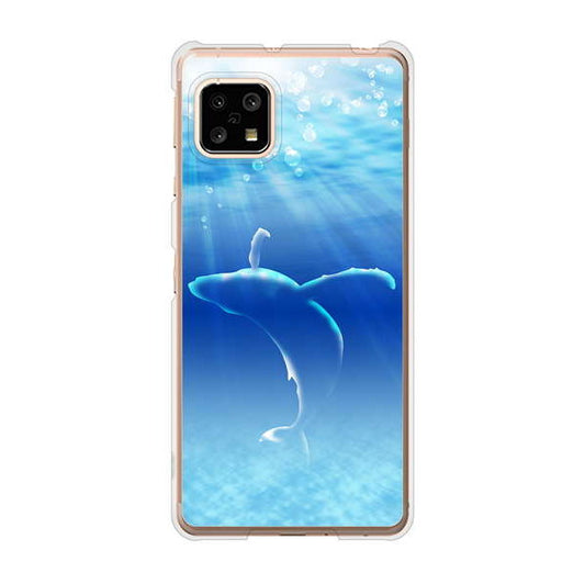 AQUOS sense5G SHG03 au 高画質仕上げ 背面印刷 ハードケース 海の守り神