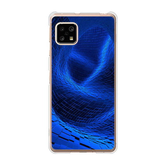 AQUOS sense5G SHG03 au 高画質仕上げ 背面印刷 ハードケース 【1302 ワープブルー】