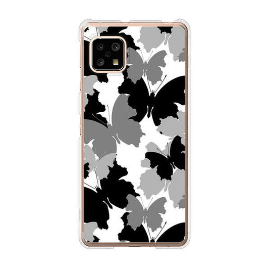 AQUOS sense5G SHG03 au 高画質仕上げ 背面印刷 ハードケース 【1336 夜の蝶】