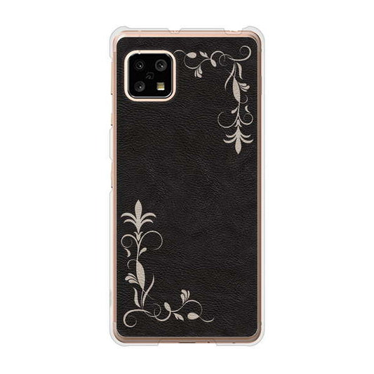 AQUOS sense5G SHG03 au 高画質仕上げ 背面印刷 ハードケース 【EK825 レザー風グラスフレーム】