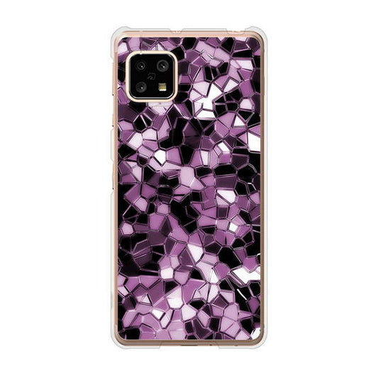 AQUOS sense5G SHG03 au 高画質仕上げ 背面印刷 ハードケース 【EK837 テクニカルミラーパープル】
