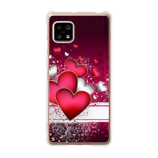 AQUOS sense5G SHG03 au 高画質仕上げ 背面印刷 ハードケース 【VA835 ハートの息吹】