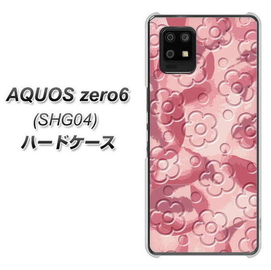 au アクオスゼロ6 SHG04 高画質仕上げ 背面印刷 ハードケース【SC846 フラワーヴェルニ花ピンク(ローズヴェルール)】
