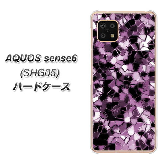 AQUOS sense6 SHG05 au 高画質仕上げ 背面印刷 ハードケース【EK837 テクニカルミラーパープル】