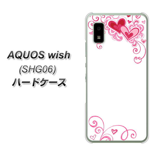 AQUOS wish SHG06 au 高画質仕上げ 背面印刷 ハードケース【365 ハートフレーム】