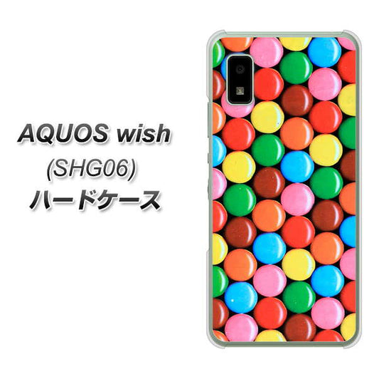 AQUOS wish SHG06 au 高画質仕上げ 背面印刷 ハードケース【448 マーブルチョコ】