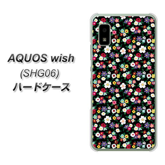 AQUOS wish SHG06 au 高画質仕上げ 背面印刷 ハードケース【778 マイクロリバティプリントBK】