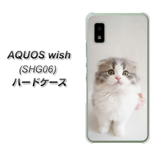 AQUOS wish SHG06 au 高画質仕上げ 背面印刷 ハードケース【VA803 まっていますネコ】