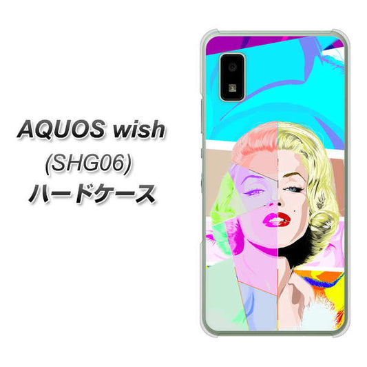 AQUOS wish SHG06 au 高画質仕上げ 背面印刷 ハードケース【YJ210 マリリンモンローデザイン（C）】