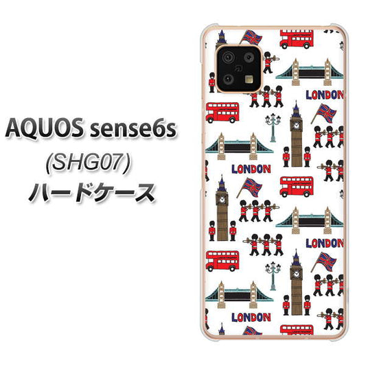 AQUOS sense6s SHG07 au/UQ mobile 高画質仕上げ 背面印刷 ハードケース【EK811 ロンドンの街】