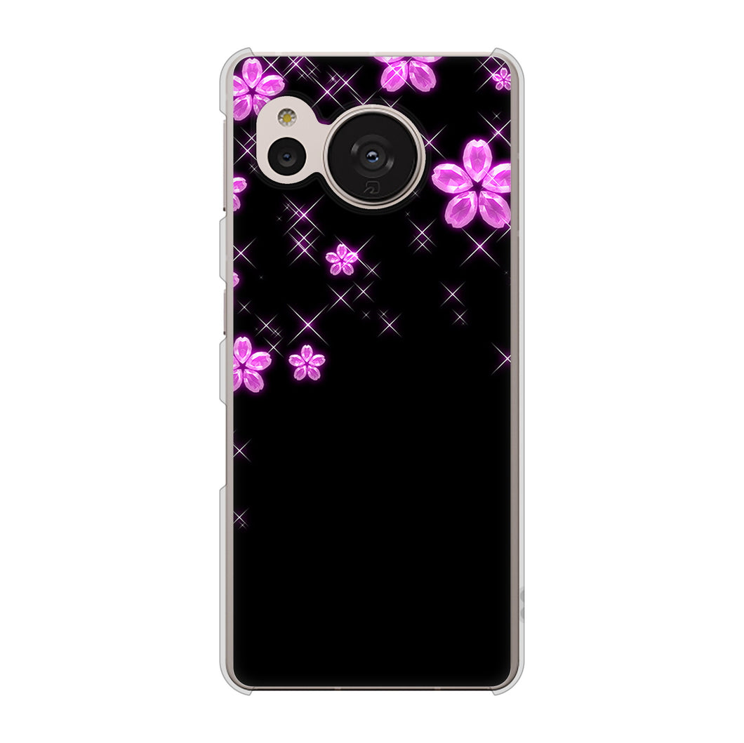 AQUOS sense7 SHG10 au 高画質仕上げ 背面印刷 ハードケース【019 桜クリスタル】