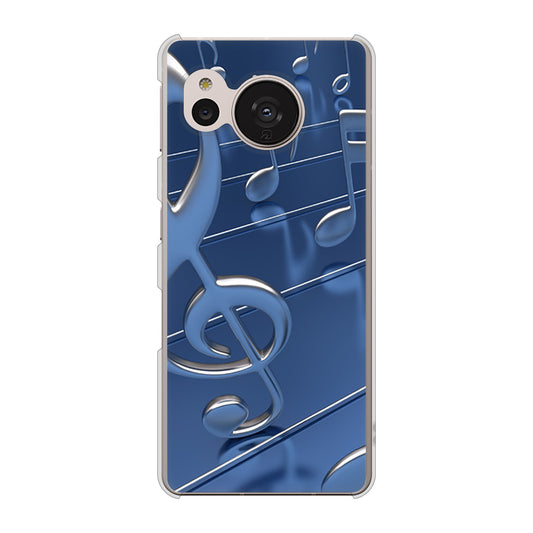 AQUOS sense7 SHG10 au 高画質仕上げ 背面印刷 ハードケース【286 3D 音符】
