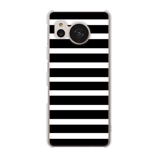 AQUOS sense7 SHG10 au 高画質仕上げ 背面印刷 ハードケース【330 サイドボーダーブラック】