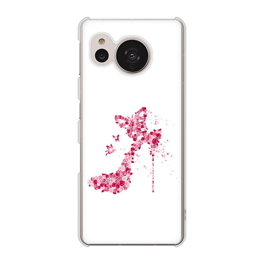 AQUOS sense7 SHG10 au 高画質仕上げ 背面印刷 ハードケース【387 薔薇のハイヒール】