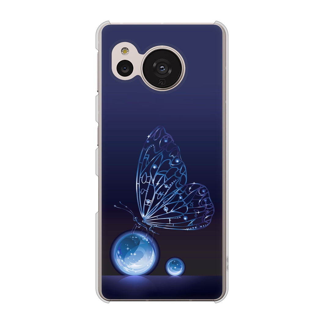 AQUOS sense7 SHG10 au 高画質仕上げ 背面印刷 ハードケース【418 神秘の蝶】