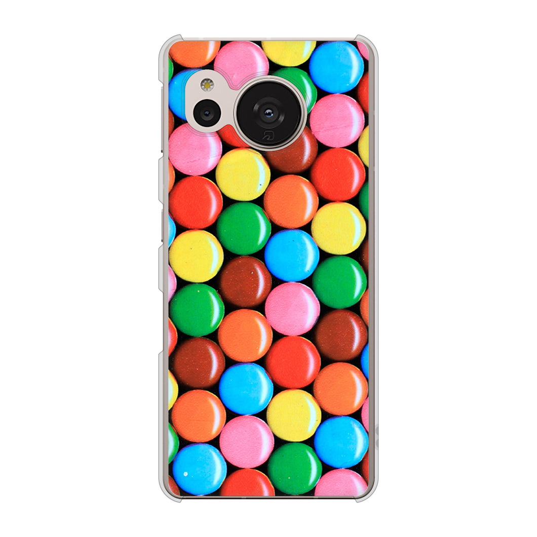 AQUOS sense7 SHG10 au 高画質仕上げ 背面印刷 ハードケース【448 マーブルチョコ】