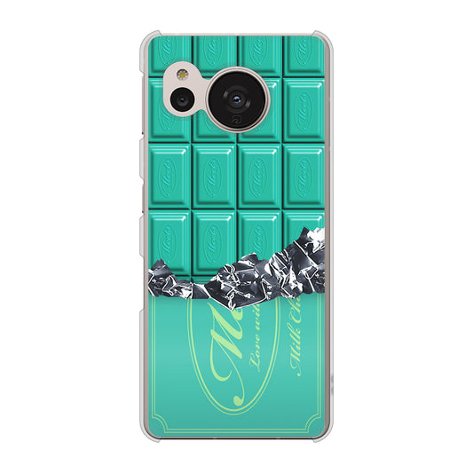 AQUOS sense7 SHG10 au 高画質仕上げ 背面印刷 ハードケース【554 板チョコ?ミント】