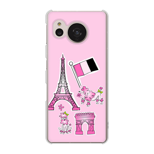 AQUOS sense7 SHG10 au 高画質仕上げ 背面印刷 ハードケース【578 ピンクのフランス】