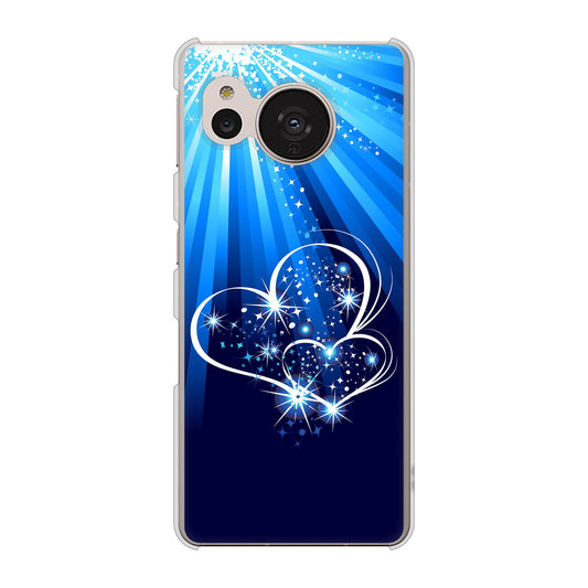 AQUOS sense7 SHG10 au 高画質仕上げ 背面印刷 ハードケース【702 スイミングハート】