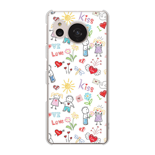 AQUOS sense7 SHG10 au 高画質仕上げ 背面印刷 ハードケース【710 カップル】