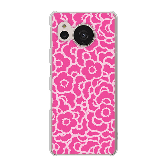 AQUOS sense7 SHG10 au 高画質仕上げ 背面印刷 ハードケース【716 ピンクフラワー】