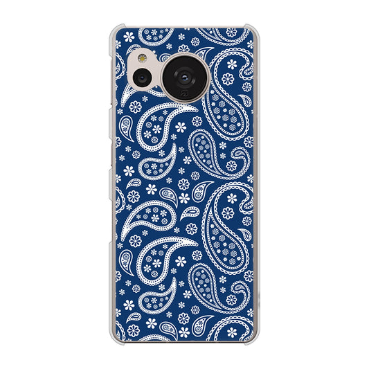 AQUOS sense7 SHG10 au 高画質仕上げ 背面印刷 ハードケース【764 ペイズリーブロンズブルー】