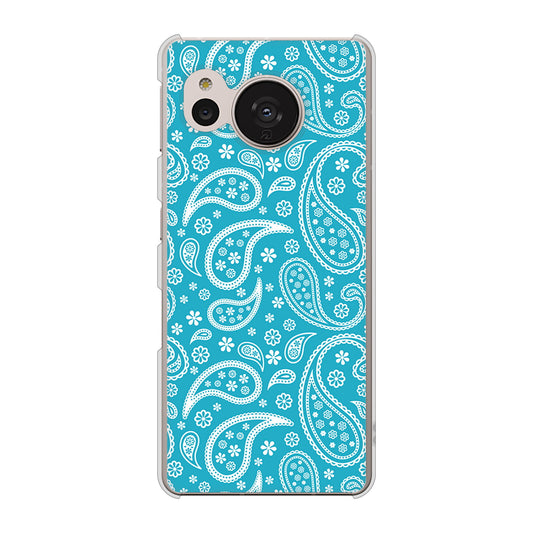 AQUOS sense7 SHG10 au 高画質仕上げ 背面印刷 ハードケース【766 ペイズリーブルー】