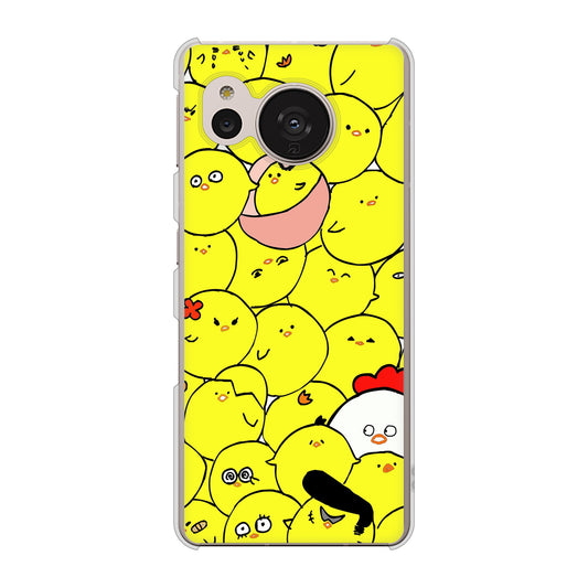 AQUOS sense7 SHG10 au 高画質仕上げ 背面印刷 ハードケース【1031 ピヨピヨ】