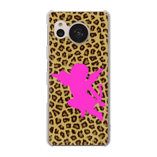 AQUOS sense7 SHG10 au 高画質仕上げ 背面印刷 ハードケース【1245 ヒョウ柄エンジェル】